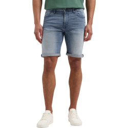 Pure Path The miles slim fit denim short denim blue grey