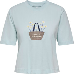 Only Onlvita life s/s summer top box jrs starlight blue