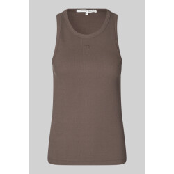 Second Female top gelina tank top 6139 chocolate brown