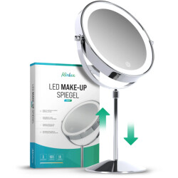 Mirlux Make-up spiegel hoogte verstelbaar chrome 1-10x vergroting