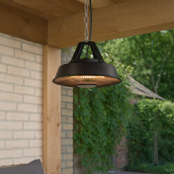 Zephyr Hangende elektrische terrasverwarmer | compact en stijlvol design