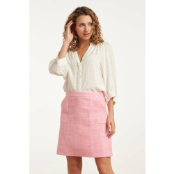 Smashed Lemon 25133 off white lurex dotted blouse |