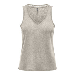 Only onlpenny s/l v-neck top jrs noos 15320076 silver lining
