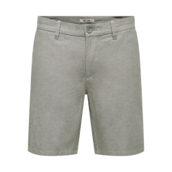 Only & Sons onsmark 0011 cotton linen shorts no 22024940 castor gray