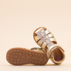 Bisgaard Sandal carly gold kids meisjes leer