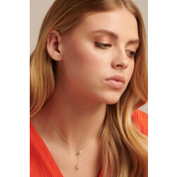 Smashed Lemon 64015 fijne vergulde zilveren ketting met kristallen en