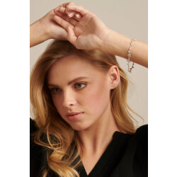Smashed Lemon 62037 zilveren armband met bloemkralen en zirkoon