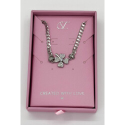 Smashed Lemon 62039 zilveren armband met klaver hanger en zirkoon
