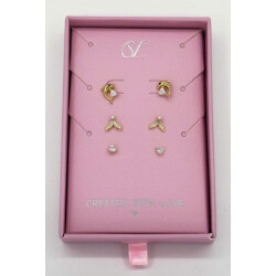 Smashed Lemon 60052 set van verguld zilveren oorknopjes met