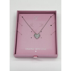 Smashed Lemon 64039 fijne zilveren ketting met hartvormige hanger en
