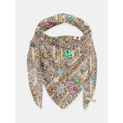 Mucho Gusto Zijden sjaal st. tropez paisley met strepen patchwork
