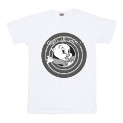 Li-cense Looney tunes meisjes dat is alles mensen porky pig katoenen t-shirt