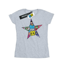 Li-cense Dc comics dames teen titans go star logo katoenen t-shirt