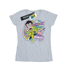 Li-cense Dc comics dames teen titans go knock knock katoenen t-shirt