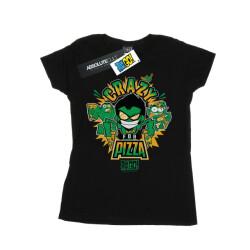 Li-cense Dc comics dames teen titans go crazy for pizza katoenen t-shirt