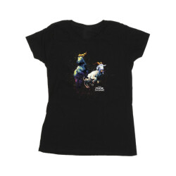 Li-cense Marvel dames thor love and thunder toothgnasher vlammen katoenen t-shirt