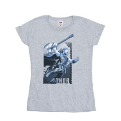 Li-cense Marvel dames thor liefde en donderaanval katoenen t-shirt