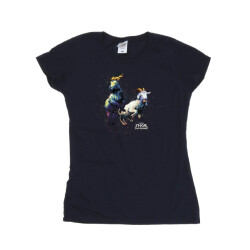 Li-cense Marvel dames thor love and thunder toothgnasher vlammen katoenen t-shirt