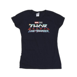 Li-cense Marvel dames thor liefde en donder logo katoenen t-shirt