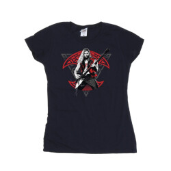 Li-cense Marvel dames thor liefde en donder solo gitaar katoenen t-shirt