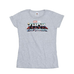 Li-cense Marvel dames thor liefde en donder logo katoenen t-shirt