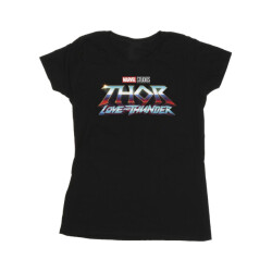 Li-cense Marvel dames thor liefde en donder logo katoenen t-shirt