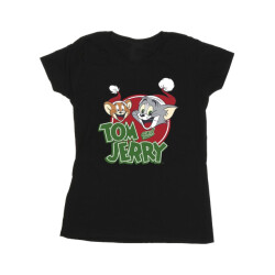 Li-cense Tom and jerry dames kerstmuts logo katoenen t-shirt