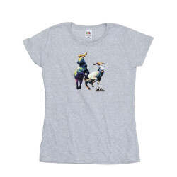 Li-cense Marvel dames thor love and thunder toothgnasher vlammen katoenen t-shirt