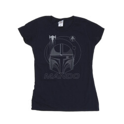 Li-cense Star wars dames the mandalorian ringen helm katoenen t-shirt