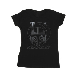 Li-cense Star wars dames the mandalorian ringen helm katoenen t-shirt