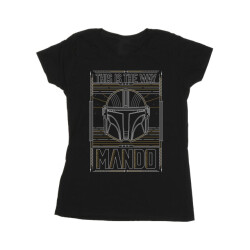 Li-cense Star wars dames the mandalorian the way outline helm katoenen t-shirt