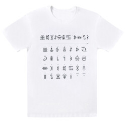Li-cense Disney meisjes artemis fowl gnommish alfabet katoenen t-shirt