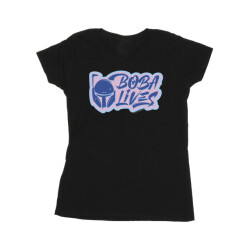 Li-cense Star wars dames het boek van boba fett leeft pocket katoenen t-shirt