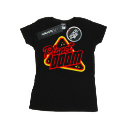 Li-cense Ready player one dames planet doom logo katoenen t-shirt