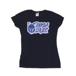 Li-cense Star wars dames het boek van boba fett leeft pocket katoenen t-shirt