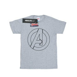 Li-cense Marvel meisjes avengers assemble a logo outline katoenen t-shirt