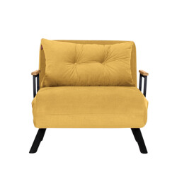 CaliCosy Slaapfauteuil in stof met metalen poten l67 cm sando