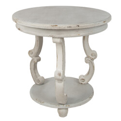 Clayre & Eef Bijzettafel Ø 66x64 cm hout rond plantentafel