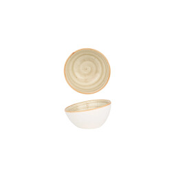 Bonna Serveerschaal aura terrain porselein 8 cm (60cc) set van 2