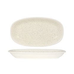 Bonna Serveerschaal luca sand porselein 34x19 cm set van 2