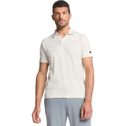 No Excess Polo v solid terry jacquard offwhite