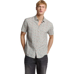 No Excess Shirt short sleeve allover printed sand