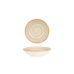 Bonna Serveerschaal aura terrain porselein 9 cm (50cc) set van 2