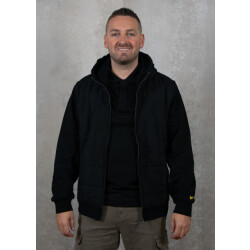 Lyle and Scott Hybrid quilted zip through hoodie