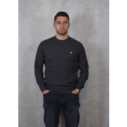 Lyle and Scott Grid knit crew neck jumper