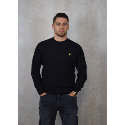 Lyle and Scott Grid knit crew neck jumper