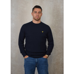 Lyle and Scott Grid knit crew neck jumper