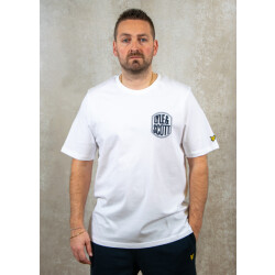 Lyle and Scott Embroidered badge graphic t-shirt