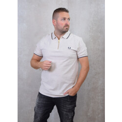 Fred Perry Crepe pique zip neck polo shirt