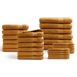 DoubleDry Hotel handdoeken 30-delig set 100% katoen 500 g/m2 zacht &